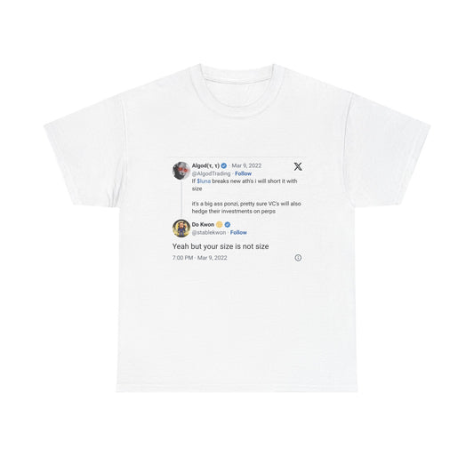 Unisex T-Shirt Funny Crypto X Tee Do Kwon Luna Pinned Tweet Women Man